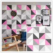 Cari produk wallpaper lainnya di tokopedia. Jual Wallpaper Dinding Segitiga Pink Abu New Arrival 10m X 45cm Jakarta Barat Ameera Olshop Tokopedia
