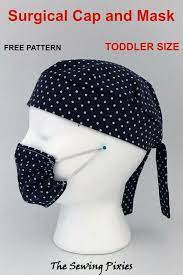 Surgical Cap And Face Mask Pretend Play Free Pattern Agnes Creates Scrub Caps Pattern Cap Patterns Scrub Hat Patterns