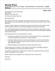 School Counselor Cover Letter Sample