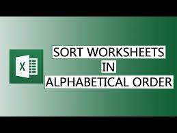 In the example below, the contact name column (column a) has been sorted to display the names in alphabetical order. Sort Excel Worksheets In Alphabetical Order In 90 Seconds Youtube