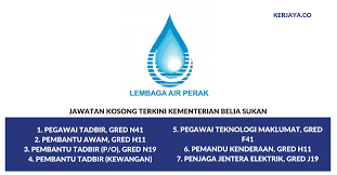 Jawatan kosong di ipoh untuk diisi: Permohonan Jawatan Kosong Lembaga Air Perak Di Buka