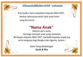 50 Download Kartu Ucapan Aqiqah Bisa Di Edit Gratis Kartu Nama Anak