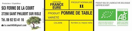 Bouhiron Emballages Etiquettes Seches Fruits Et La C Gumes Normalisation Plateau Etiquette Jaune 4 Couleurs Quadri