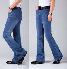 Often made of denim, they flared out from the bottom of the calf, and had slightly curved hems and a circumference of 18 inches (46 cm) at the bottom of each leg opening. Sale Mens Skinny Flare Jeans Is Stock