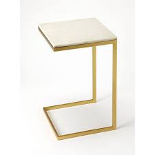 Features Shape Square Design C Table Top Finish White Base Finish Gold Base Material Metal To Gold End Table Modern End Tables End Tables