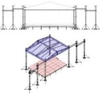 Customized Stage Podium Easy Install Aluminum Frame Height ...