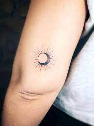 Maybe you would like to learn more about one of these? 45 Tiny Tattoo Ideas That Will Inspire You To Get Inked First Tattoo Molitsy Blog Sun Tattoos Sun Tattoo Moon Sun Tattoo