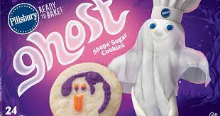 Pillsbury cookie dough ready to bake. Pillsbury Halloween Ghost Sugar Cookies Popsugar Family