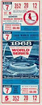 Lot 365 Game 7 1968 World Series Full Ticket Memorabilia Sports August 2005 Sports Collec Detroit Tigers Baseball World Series Tickets Detroit Sports