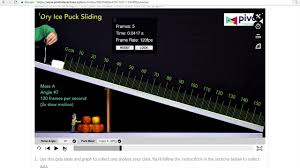 Unlike animated simulations, students analyze real events, making their own measurements and observations. Pivot Interactives Analyzing The Motion Of A Dry Ice Puck On A Ramp Youtube