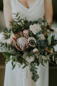 Bridal Bouquet By Designs By Ahn Wedding Flowers White Cream Blush Natural Greenery Flower Bouquet Wedding Thistle Bouquet Wedding Blue Wedding Bouquet