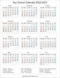Nyc School Holidays Calendar 2022 2023