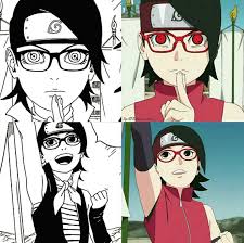 Manga Vs Anime Sarada Uchiha Naruto Manga Naruto