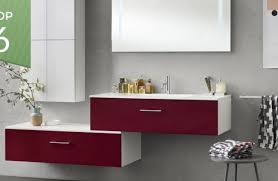 Une salle de bain en teck massif est un gage de robustesse et de durabilité. Top Meubles Salle De Bain Rouges Espace Aubade