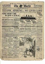 Titanic Headline Newspaper Titanic Sinking Titanic Rms Titanic