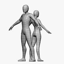 Female Male 3d Model 3d Model Low Poly Character Modeling