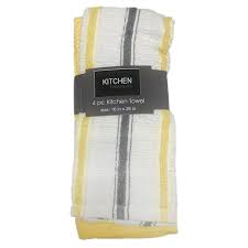 Utopia towels kitchen towels, 15 x 25 inches, 100% ring spun cotton super soft and absorbent grey dish towels, tea towels and bar towels, (pack of 12) 4.6 out of 5 stars. 6 Piece Yellow Grey Stripe Dish Cloth At Home