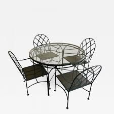We have an assortment of patio tables that comfortably gathers family, friends and pets. Vintage Wrought Iron Outdoor Patio Dining Set With Four Chairs
