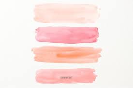 Watercolor Brush Strokes Peach Pink Watercolor Brushes Brush Strokes Brush Stroke Png