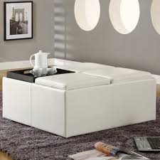Shop leather ottoman coffee table from pottery barn. Leather Storage Ottoman With Tray Ideas On Foter