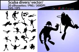 Download Scuba Divers Graphic By Arcs Multidesigns Creative Fabrica PSD Mockup Templates