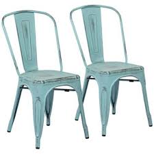 Bristow Set Of 2 Antique Sky Blue Metal Dining Chairs 5r315 Lamps Plus Metal Dining Chairs Dining Chairs Metal Chairs