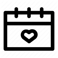 Black And White Calendar Icon Png Romance Line By Deemak Daksina Calendar Icon Wedding Icon Calendar