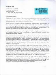 In accordance with part 1 of article 7 of the federal law no. 2018 02 14 Letter For President Duterte About The State Of Ipo Watershed