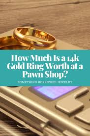 Now, 14kt or 14 karat gold contains 58.33% gold and the rest of the 14kt piece is made up of other metals, such as so how would you figure out how much 14kt gold is worth? How Much Is A 14k Gold Ring Worth At A Pawn Shop
