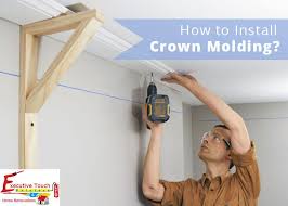 Cut at one mark, then move the molding along to the next mark. How To Install Crown Molding Executive Touch Painters
