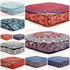 Large Indian Meditation Floor Pillow Cover 35 Mandala Ottoman Cushion Dog Bed Floor Pillows Large Floor Pillows Decorative Floor Cushions