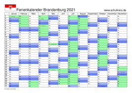 Fügen sie ihr firmenlogo in den kalender ein. Schulferien Kalender Brandenburg 2021 Mit Feiertagen Und Ferienterminen