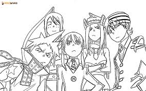 Medusa lick her snake tongue coloring page. Soul Eater Coloring Pages 50 Free Coloring Pages