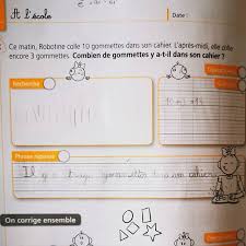 Petite Em Est Motivee Elle A Demande A Faire Un Probleme Il Y A Un Espace Pour Que Je Lui Fasse La Correction Juste En Dessous Mais Je Crois Qu Elle N A Pas