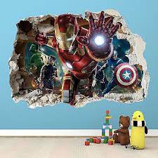 Check spelling or type a new query. Ironman Smashed Wall Sticker 3d Bedroom Avengers Hulk Boys Girls Decal Girl Decals Avengers Room Marvel Bedroom