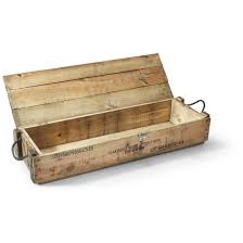 U S Military Surplus Wood Ammo Box With Rope Handles Used Ammo Box Wooden Crates Military Gift Boxes