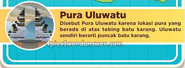Jawaban Teka Teki Santai Pura Uluwatu Level 1 4 Pics 1 Word Daily Puzzle Answers
