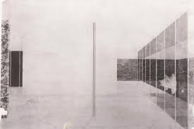 It was an important building in the history of modern architecture, known for its simple form and extravagant materials, such as marble and travertine. Angel Muniz On Twitter Drawing By Mies Van Der Rohe Showing The Interior Of The Barcelona Pavilion Architecture Arquitectura Drawing Pavilion Mies Https T Co Iwovetpok3