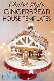 Free Printable Chalet Style Gingerbread House Templates For You To Use To Make You Homemade Gingerbread House Mini Gingerbread House Gingerbread House Template
