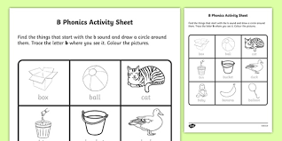 B Phonics Worksheet Worksheet Irish Worksheet