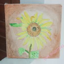 Dan buat download gambarnya gampang banget cukup kamu lihat postingan 21 gambar kaligrafi bunga yang indah nan menawan ini kemudian klik save selamat mendownload. Jual Lukisan Bunga Matahari Sunflower Kab Bantul Dolanananakbantul Tokopedia