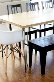 Plywood Hair Pin Leg Dining Table Casual Kitchen Table Kitchen Table Makeover Homemade Kitchen Tables
