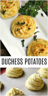 Duchess Potatoes This Easy Duchess Potatoes Recipe Is An Elegant Potato Recipe Thanksgiving Food Sides Christmas Food Dinner Thanksgiving Recipes Side Dishes