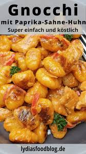 Paprika Sahne Hahnchen Mit Gnocchi Lydiasfoodblog Rezept In 2020 Paprika Sahne Hahnchen Rezepte Einfache Gerichte