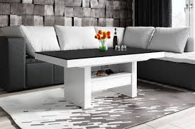 Darin verstauen sie etwa taschentücher, zeitungen oder bücher. Design Couchtisch Tisch Hlu 111 Schwarz Matt Weiss Hochglanz Schublade Hohenverstellbar Ausziehbar Esstisch Design Impex
