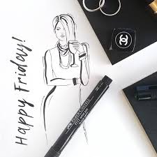 Happy Friday Everyone Friday Friyay Morning Ink Drawing Fashion Fashionista Flatlay Pen Brush Fashion Sketches Hand Lettering Fashion Blogger