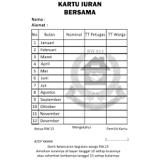 Dan pelajaran yang akan kartu iuran bulanan bp. Kartu Iuran Pembayran Spp Kartu Tabungan Kartu Iuran Warga Shopee Indonesia