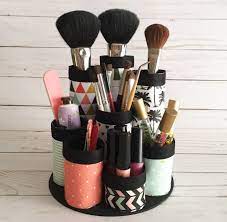 3 Organizing Hacks Using Recycled Materials Cathie Filian Steve Piacenza Diy Makeup Storage Makeup Organization Diy Diy Makeup