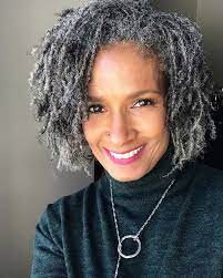 Get Latest Hairstyle Ideas For The African American Black Women You Will Find Numerous Updo Braids M Natural Hair Styles Gray Hair Beauty Natural Gray Hair