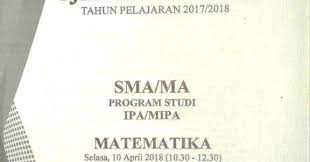 Tahun ini belum 100 ujian nasional berbasis komputer. Download Soal Un Matematika Sma 2018 Program Ipa